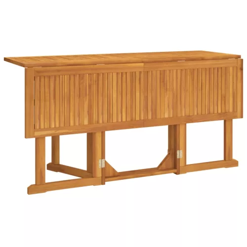 Tömör tíkfa összecsukható pillangó kerti asztal 150x90x75 cm