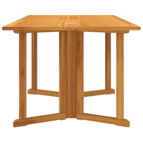 Tömör tíkfa összecsukható pillangó kerti asztal 150x90x75 cm