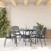 Szék 4 pcs Antracit 56 x 65 x 89cm Acél