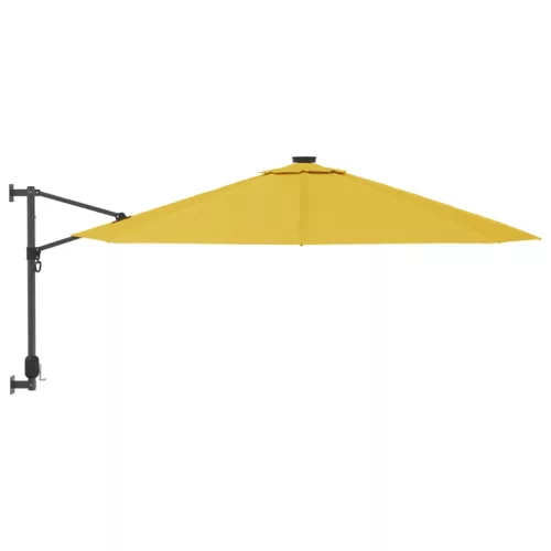 Sárga LED-es falra szerelhető napernyő 290 cm