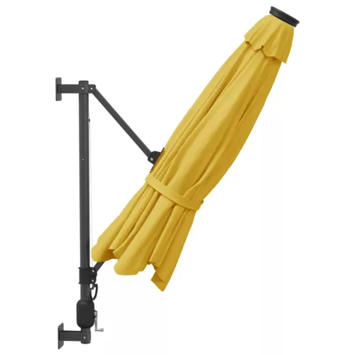 Sárga LED-es falra szerelhető napernyő 290 cm