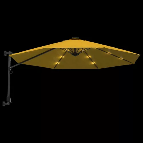 Sárga LED-es falra szerelhető napernyő 290 cm
