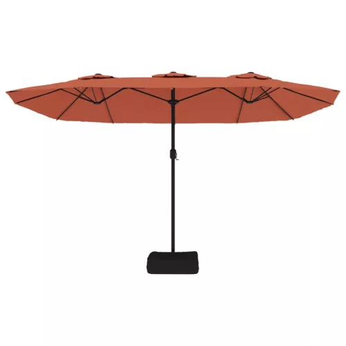 Terrakotta dupla tetős LED-es napernyő 449x265 cm