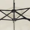 Homokfehér dupla tetős napernyő 316x145 cm