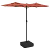 Terrakotta dupla tetős napernyő 316x145 cm