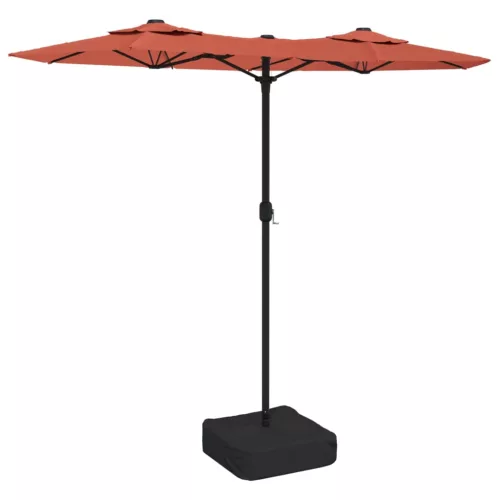 Terrakotta dupla tetős napernyő 316x145 cm