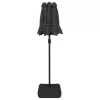 Antracitszürke dupla tetős LED-es napernyő 316x145 cm