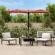 Terrakotta dupla tetős LED-es napernyő 316x145 cm
