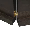 Sötétbarna kezelt tömör tölgyfa fali polc 160 x 40 x (2-4) cm