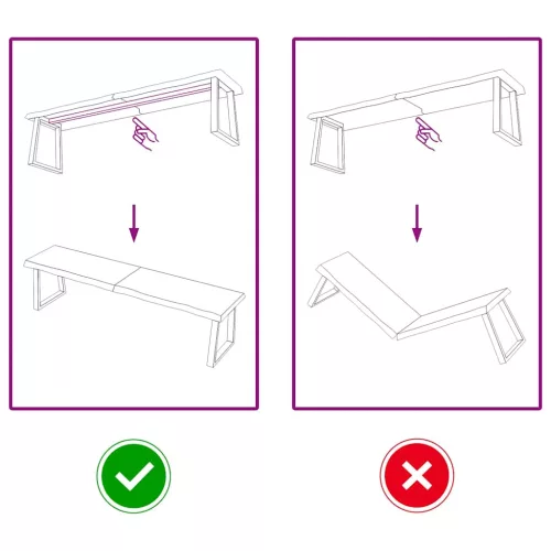 Sötétbarna kezelt tömör tölgyfa fali polc 160 x 40 x (2-4) cm