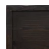 Sötétbarna kezelt tömör tölgyfa fali polc 160 x 40 x (2-4) cm