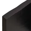 Sötétbarna kezelt tömör tölgyfa fali polc 160 x 40 x (2-4) cm