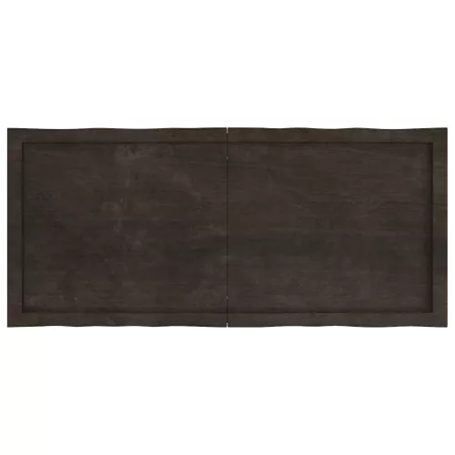 Sötétbarna kezelt tömör asztallap 120x50x(2-6) cm