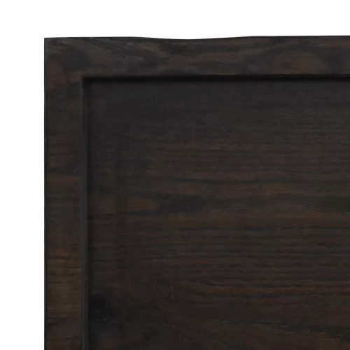 Sötétbarna kezelt tömör asztallap 120x50x(2-6) cm