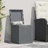 Szürke PP rattan kerti tárolóláda 90 L