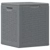 Szürke PP rattan kerti tárolóláda 90 L