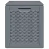 Szürke PP rattan kerti tárolóláda 90 L