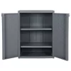 Szürke PP rattan kerti tárolószekrény 65 x 45 x 88 cm
