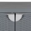 Szürke PP rattan kerti tárolószekrény 65 x 45 x 88 cm