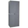 Szürke PP rattan kerti tárolószekrény 65 x 45 x 172 cm