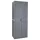 Szürke PP rattan kerti tárolószekrény 65 x 45 x 172 cm