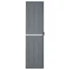 Szürke PP rattan kerti tárolószekrény 65 x 45 x 172 cm