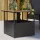 Fekete polyrattan kerti asztal napernyőlyukkal 55x55x46,5 cm