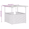 Fekete polyrattan kerti asztal napernyőlyukkal 55x55x46,5 cm