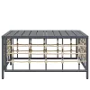 Antracitszürke polyrattan kerti asztal 70 x 70 x 34 cm