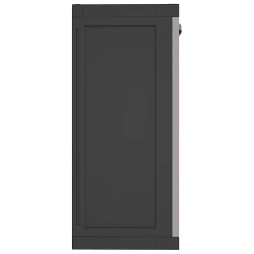 Szürke és fekete PP kültéri tárolószekrény 65 x 37 x 85 cm