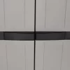 Szürke és fekete PP kültéri tárolószekrény 65 x 37 x 165 cm