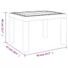 Antracitszürke PP kerti asztal 59 x 47 x 40 cm