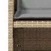 4 db vegyes bézs polyrattan kerti szék párnával