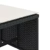 4 db fekete polyrattan kerti szék párnával 41 x 41 x 36 cm