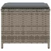 4 db szürke polyrattan kerti szék párnával 41 x 41 x 36 cm