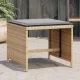 4 db vegyes bézs polyrattan kerti szék párnával 41 x 41 x 36 cm
