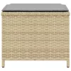 4 db vegyes bézs polyrattan kerti szék párnával 41 x 41 x 36 cm