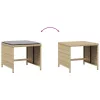 4 db vegyes bézs polyrattan kerti szék párnával 41 x 41 x 36 cm