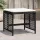 4 db fekete polyrattan kerti szék párnával 41 x 41 x 36 cm