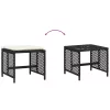 4 db fekete polyrattan kerti szék párnával 41 x 41 x 36 cm