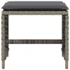 4 db szürke polyrattan kerti szék párnával 41 x 41 x 36 cm