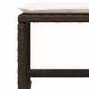 4 db barna polyrattan kerti szék párnával 41 x 41 x 36 cm