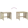 4 db bézs polyrattan kerti szék párnával 41 x 41 x 36 cm