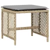 4 db vegyes bézs polyrattan kerti szék párnával 41 x 41 x 36 cm