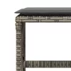 4 db szürke polyrattan kerti szék párnával 41 x 41 x 36 cm
