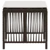 4 db barna polyrattan kerti szék párnával 41 x 41 x 36 cm