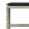4db világosszürke polyrattan kerti szék párnával 41 x 41 x 36cm