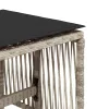 4db világosszürke polyrattan kerti szék párnával 41 x 41 x 36cm