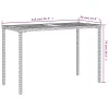 Szürke polyrattan akácfa lapos kerti asztal 115x54x74 cm