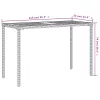 Fekete polyrattan akácfa lapos kerti asztal 115x54x74 cm